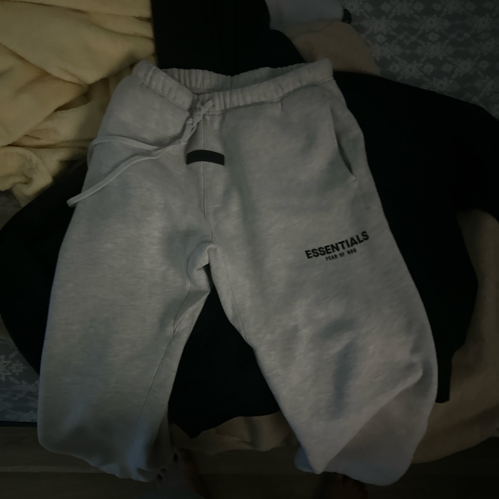 Essentials Gray Joggers with Elastic Waistband